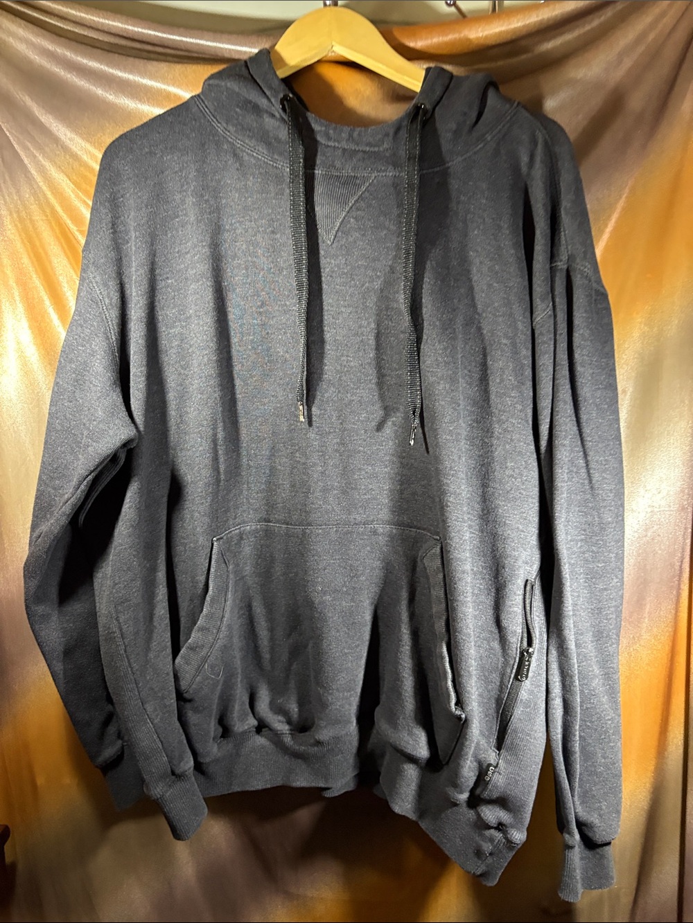 2XL Men's Charcoal Gray Hooded Sweatshirt. AA Champs Sports Gear